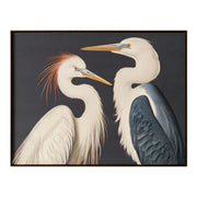 Two Cranes - Framed Painting - White - JaxCo Furniture