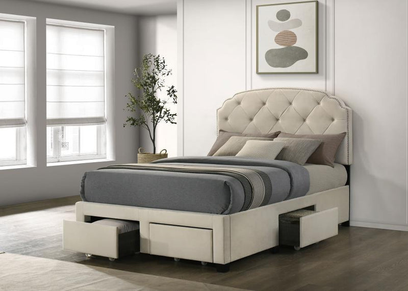 Marianna - 4-Drawer Upholstered Storage Bed - JaxCo Furniture