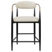 Tina - Metal Counter Height Bar Stool With Upholstered Back And Seat (Set of 2) - JaxCo Furniture