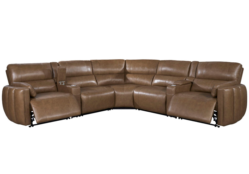 Modesto - Modular Power Reclining Sectional With Power Adjustable Headrests - JaxCo Furniture
