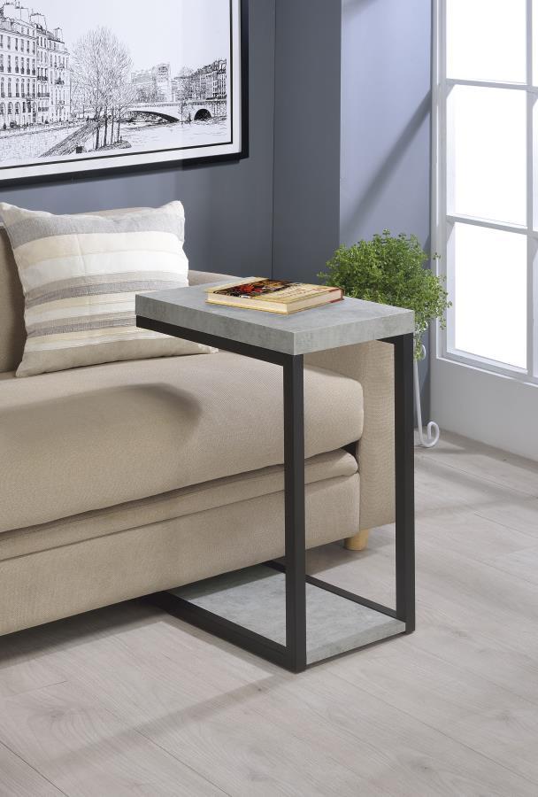 Beck - Engineered Wood C-Shape Sofa Side Table - JaxCo Furniture