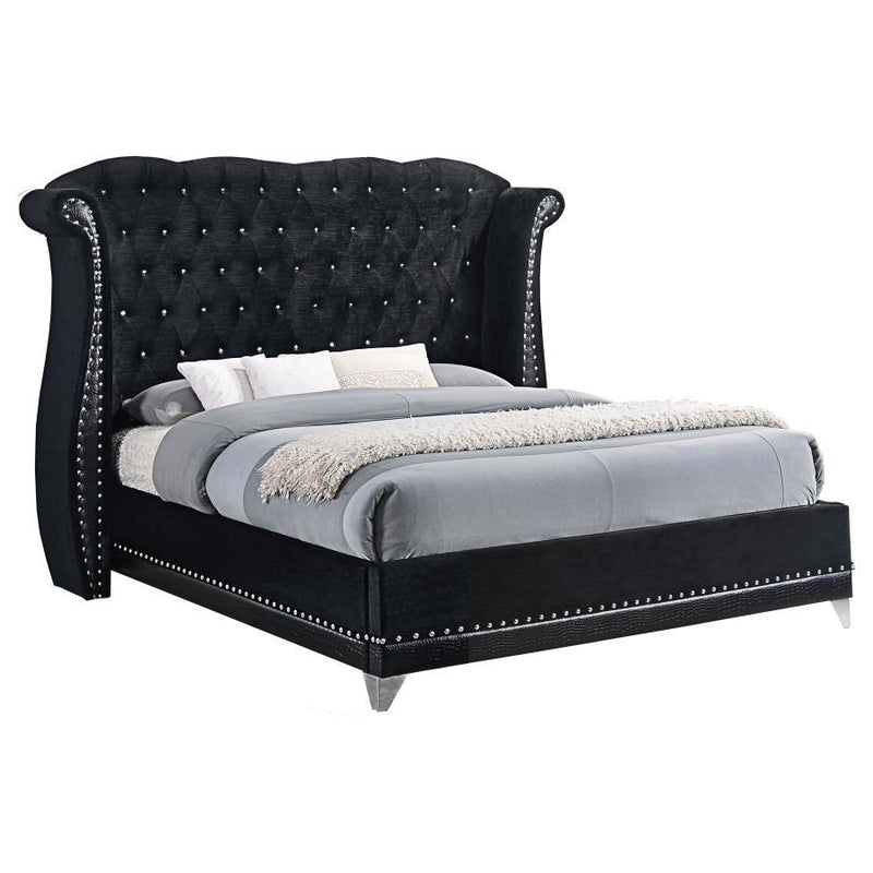 Barzini - Upholstered Wingback Bed - JaxCo Furniture