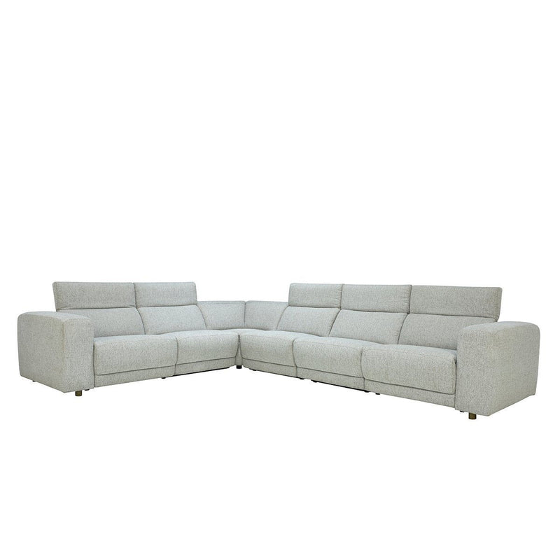 Knoxville - 6 Piece Power Recliner Sectional - Gray - JaxCo Furniture