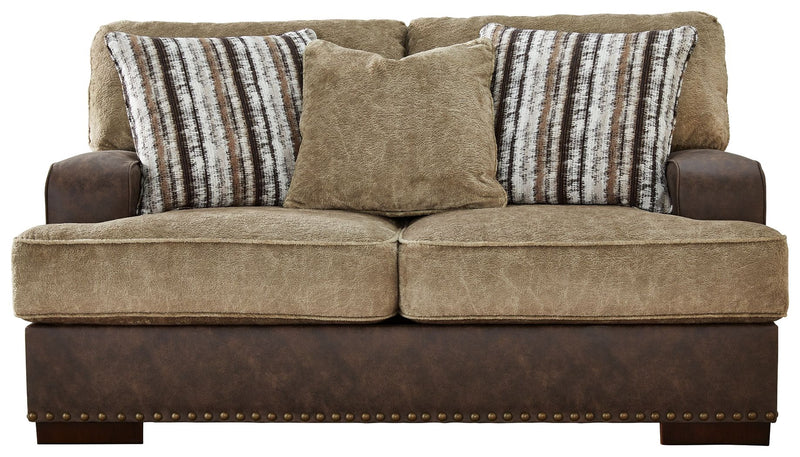 Alesbury - Chocolate - Loveseat - JaxCo Furniture