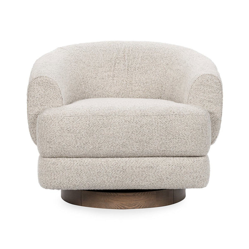 Chassia - Swivel Accent Chair - Pearl Silver - JaxCo Furniture