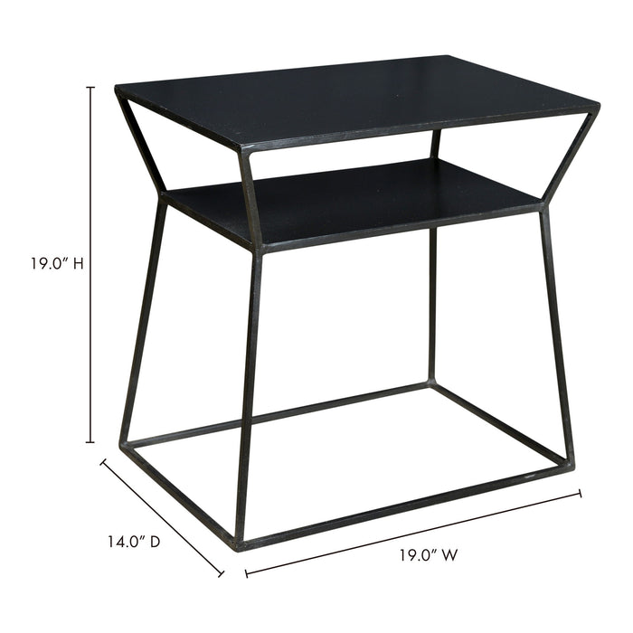 Osaka - Side Table - Black - JaxCo Furniture