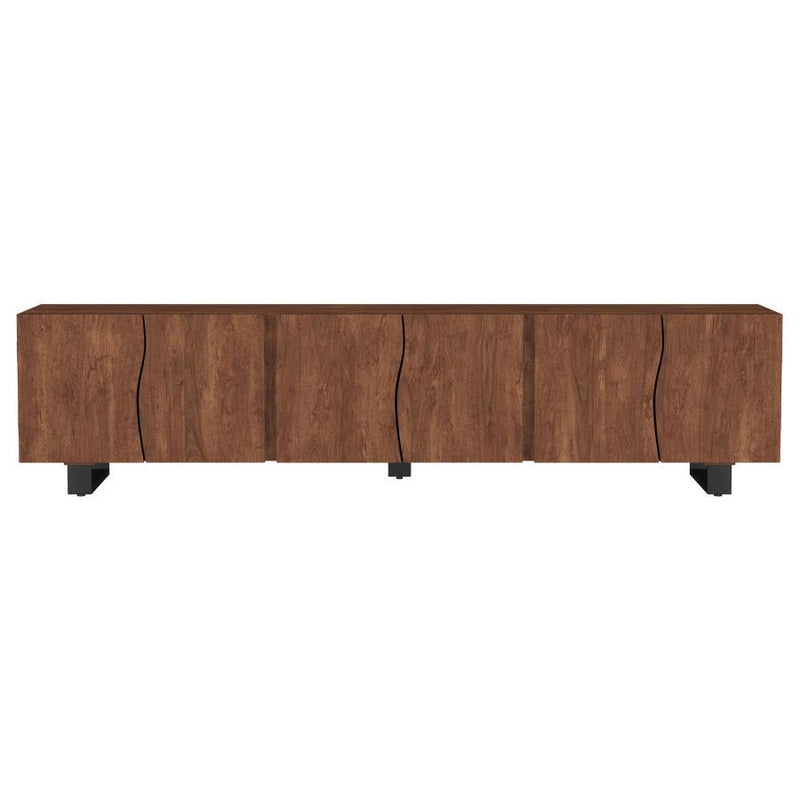 Trask - Wood TV Stand Media Console - Mango Brown - JaxCo Furniture