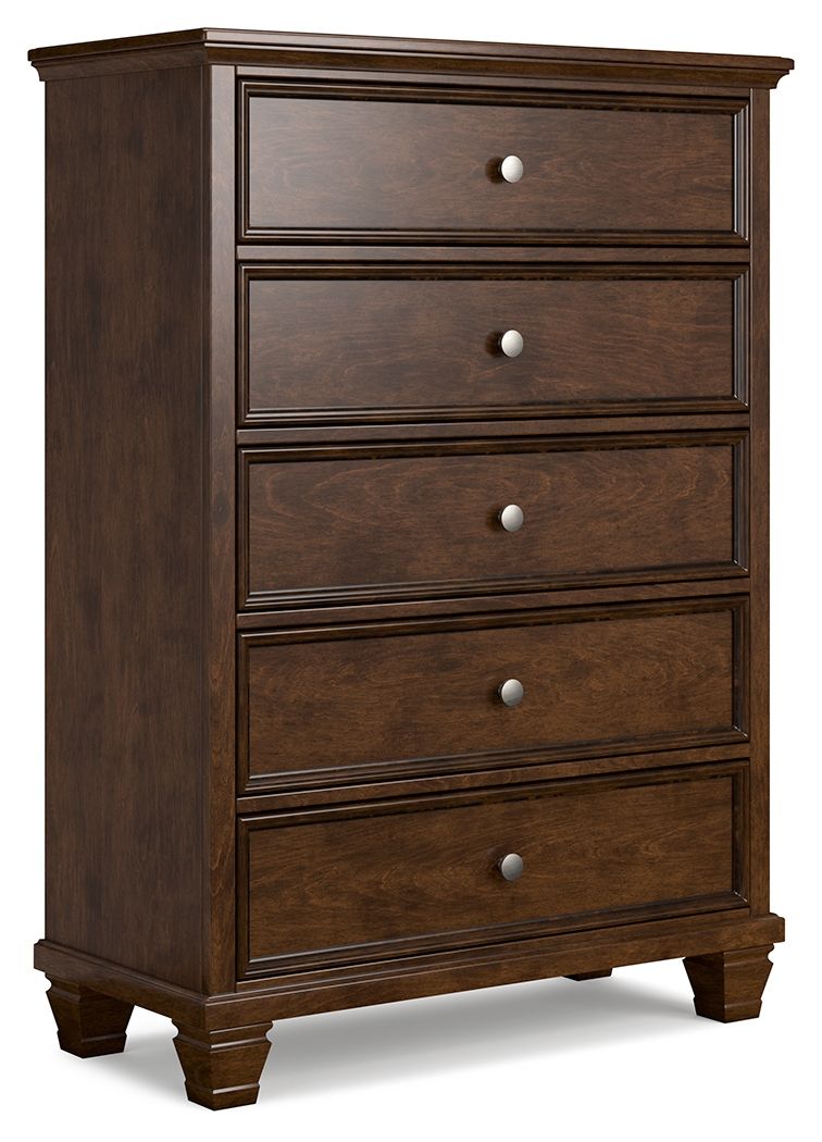 Danabrin - Brown - Five Drawer Chest - JaxCo Furniture