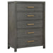 Kieran - 5-Drawer Bedroom Chest - Gray - JaxCo Furniture