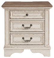 Realyn - White / Brown / Beige - Three Drawer Night Stand - JaxCo Furniture