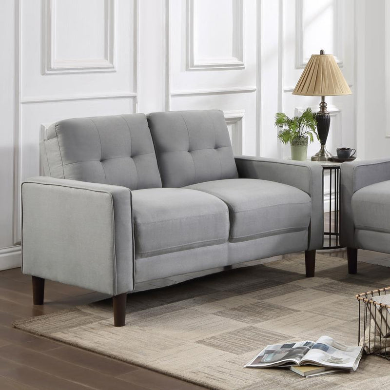 Bowen - Upholstered Track Arm Tufted Loveseat - JaxCo Furniture