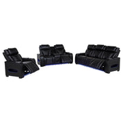 Zuma - Faux Leather Dual Power LED Sofa Set - JaxCo Furniture