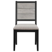 Elodie - Wood Dining Side Chair (Set of 2) - Gray And Black - JaxCo Furniture