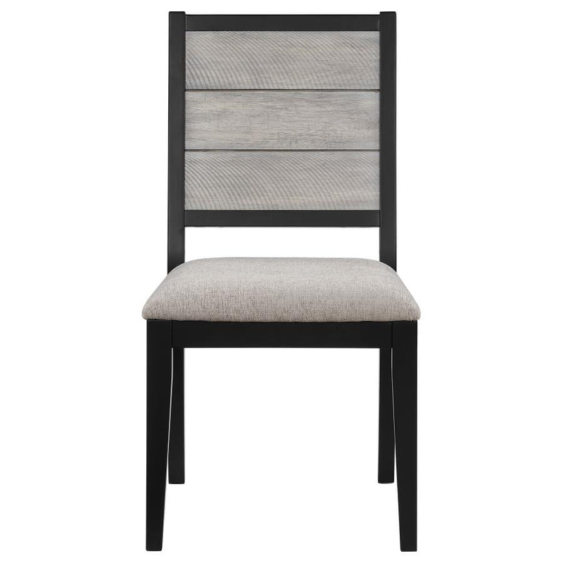 Elodie - Wood Dining Side Chair (Set of 2) - Gray And Black - JaxCo Furniture
