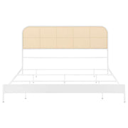 Amherst - Radio Weave Rattan Metal Bed - JaxCo Furniture