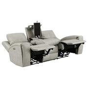 Brickston - Triple Power Reclining Sofa Set - JaxCo Furniture