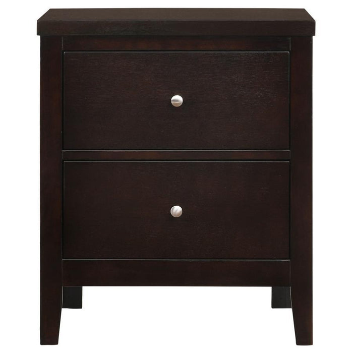 Carlton - 2-Drawer Nightstand - Cappuccino - JaxCo Furniture