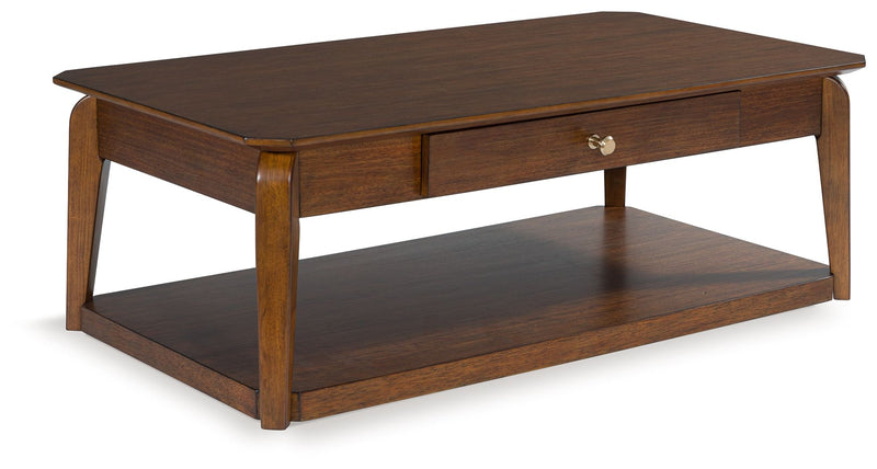 Trenmour - Medium Brown - Rectangular Cocktail Table - JaxCo Furniture