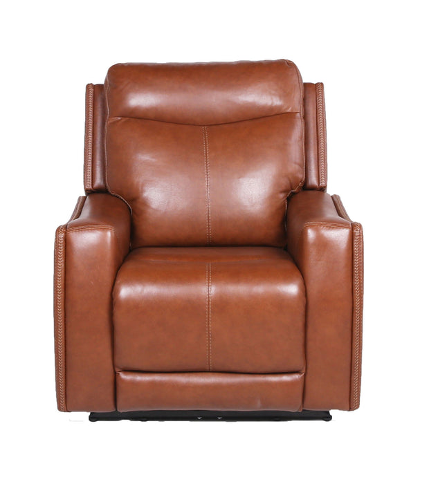 Natalia - Recliner Dual Power Coach - Dark Brown - JaxCo Furniture