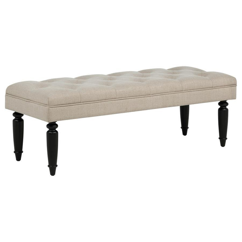 Marsha - 52" Upholstered Entryway Accent Bench - Latte - JaxCo Furniture
