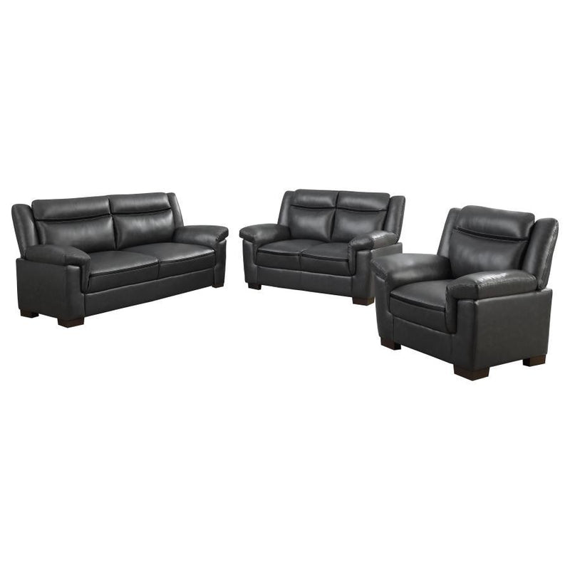 Arabella - Upholstered Padded Arm Sofa Set - JaxCo Furniture