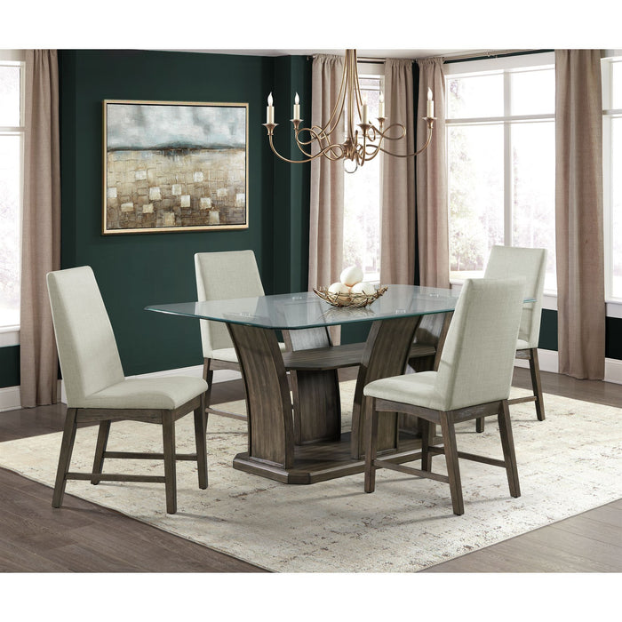 Dapper - 5 Piece Rectangular Standard Height Dining Set Table & Four Chairs - Walnut - JaxCo Furniture