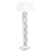 Carmen - Empire Mirrored Acrylic Floor Lamp - Silver - JaxCo Furniture