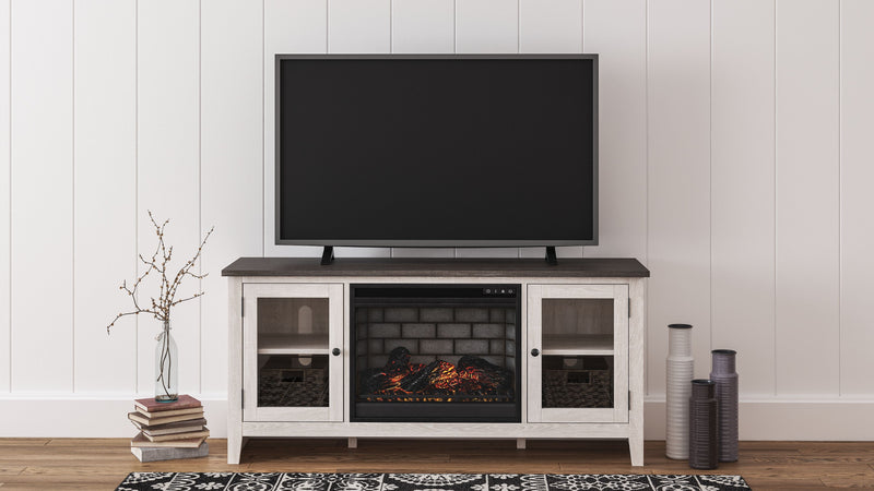 Dorrinson - TV Stand With Fireplace Insert - JaxCo Furniture
