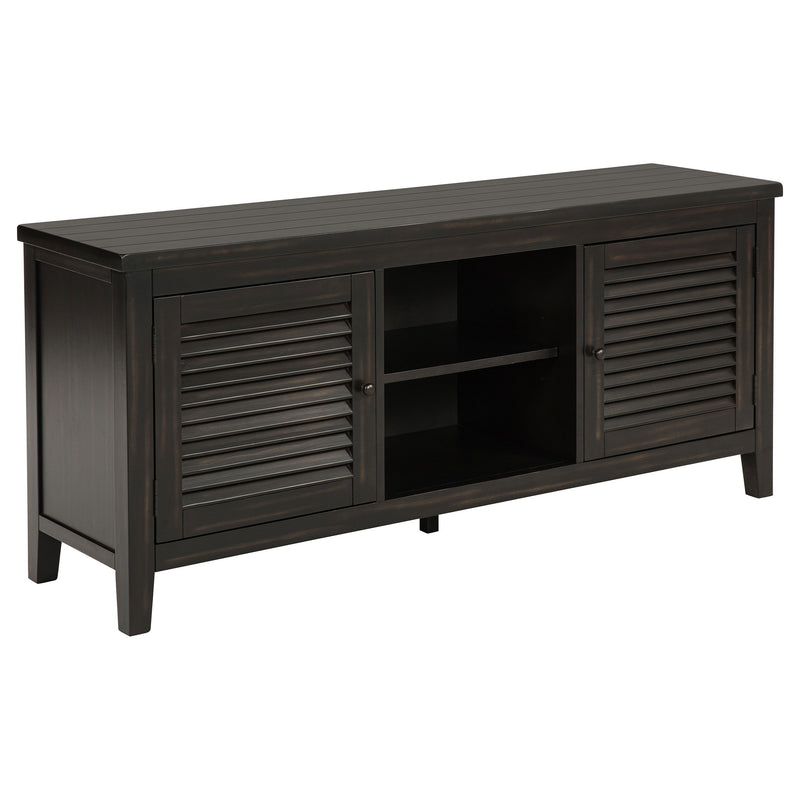Concord - 2-Door TV Stand Console - Distressed Java - JaxCo Furniture