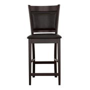 Jaden - Upholstered Counter Chair (Set of 2) - Black And Espresso - JaxCo Furniture