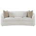 Rainn - Boucle Upholstered Sloped Arm Sofa - Latte - JaxCo Furniture