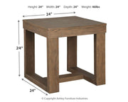 Cariton - Gray - Square End Table - JaxCo Furniture