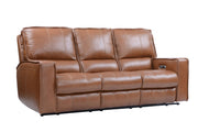 Rockford - Triple Power Reclining Reclining Sofa - Verona Saddle - JaxCo Furniture