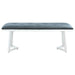 Beaufort - Velvet Upholstered Dining Bench - Steel Gray - JaxCo Furniture