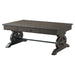 Stone - Coffee Table With Pu Base - Dark Walnut - JaxCo Furniture