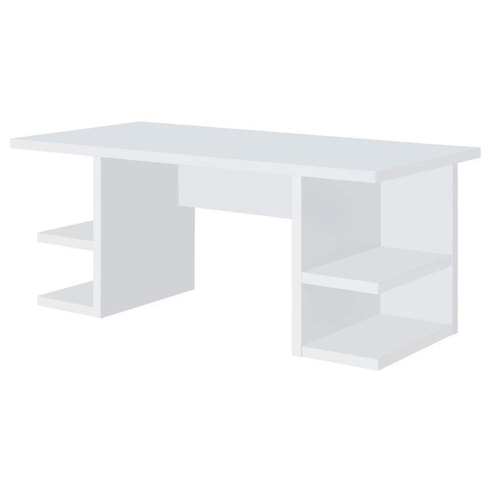 Alice - 4-Shelf Engineered Wood Writing Desk - White - JaxCo Furniture