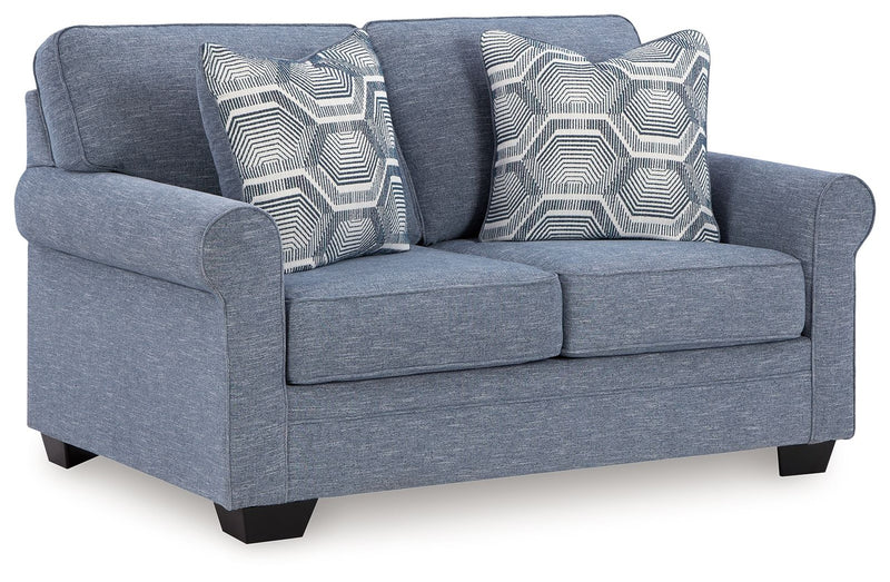 Carissa Manor - Denim - Loveseat - JaxCo Furniture
