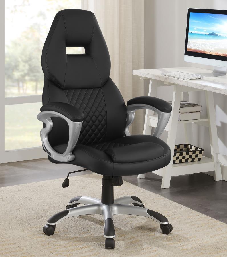 Bruce - Upholstered Adjustable Home Office Desk Chair - JaxCo Furniture
