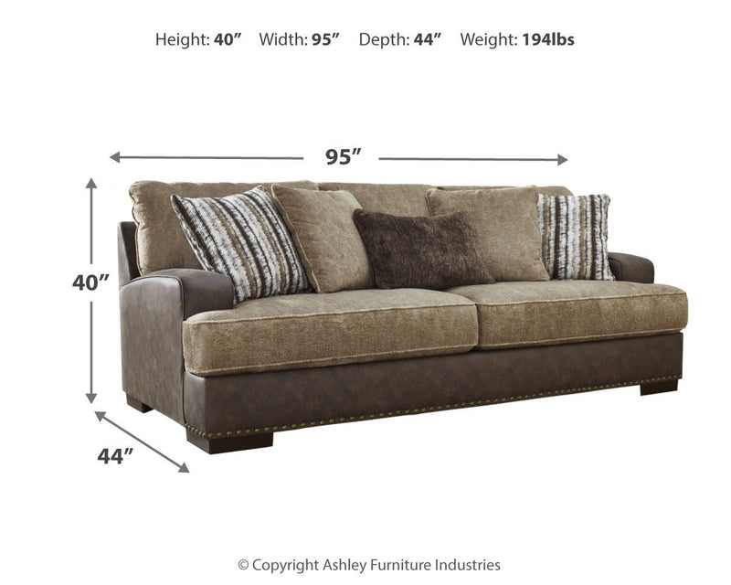 Alesbury - Chocolate - Sofa - JaxCo Furniture