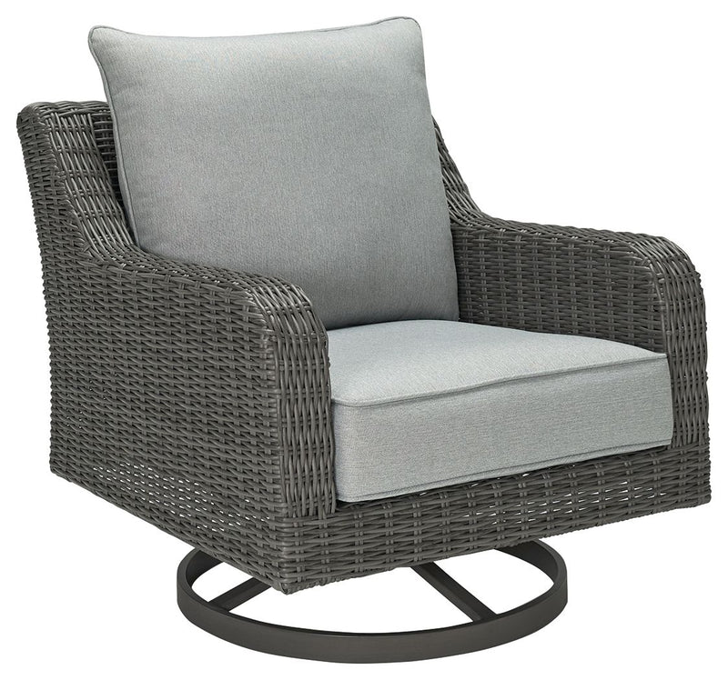 Elite Park - Gray - Swivel Lounge w/ Cushion - JaxCo Furniture