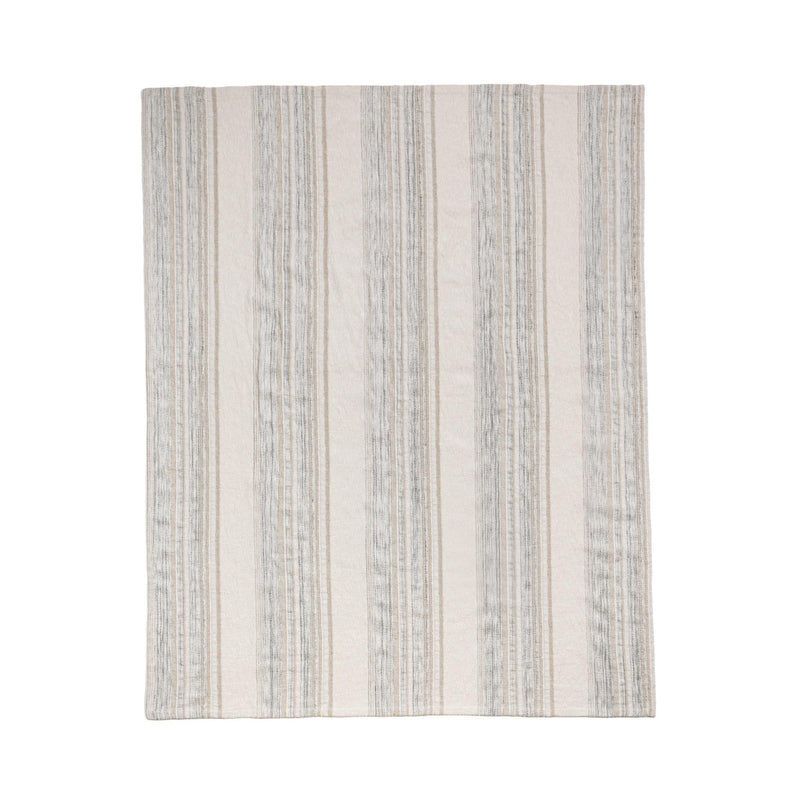Throws - 50" x 70" TC Rockport Throw - Ivory Multi - JaxCo Furniture