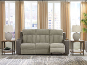 WhipLash - Sisal - Power Reclining Sofa With Adj Headrest - JaxCo Furniture