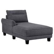 Caspian - Upholstered Curved Arm Chaise Sectional Sofa - JaxCo Furniture