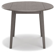 Shullden - Gray - Round Drm Drop Leaf Table - JaxCo Furniture