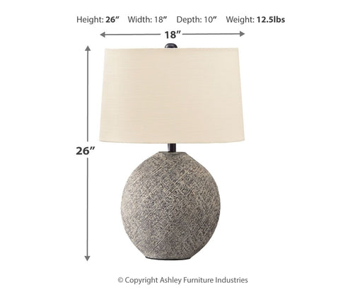 Harif - Beige - Paper Table Lamp - JaxCo Furniture