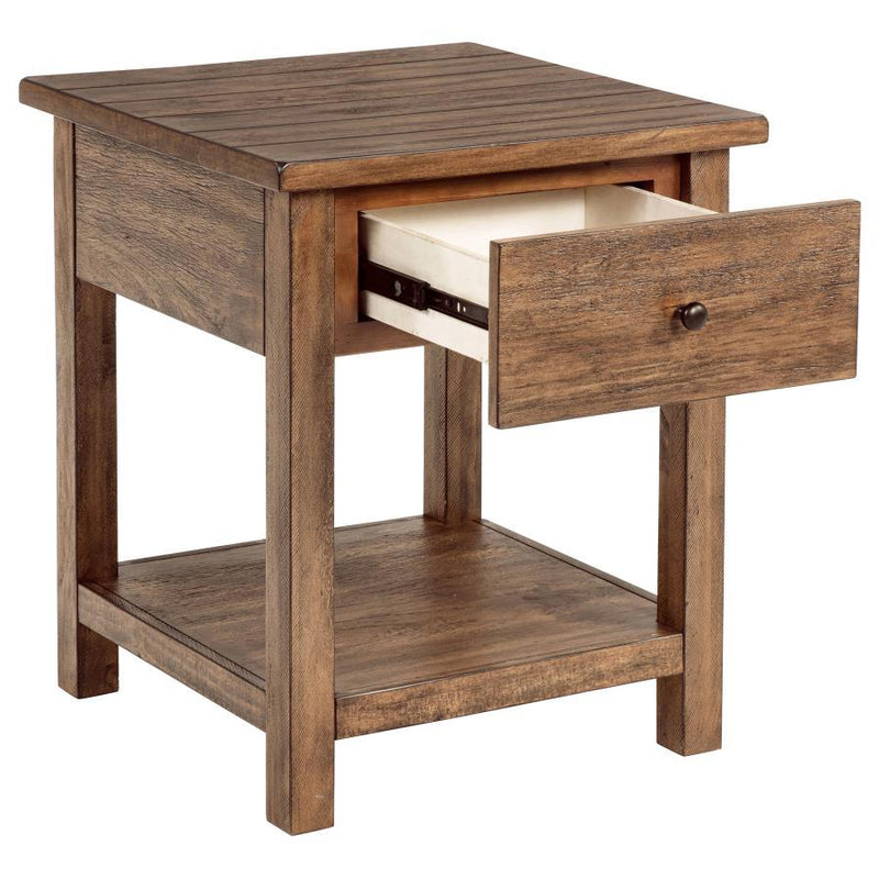 Payne - 1 Drawers Wood End Table with Shelf - JaxCo Furniture
