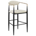 Tina - Metal Pub Height Bar Stool With Upholstered Back And Seat (Set of 2) - JaxCo Furniture