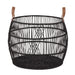 Rug Displays - Rattan Iron Basket - JaxCo Furniture