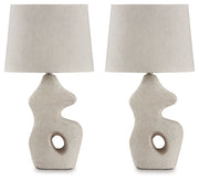 Chadrich - Antique Beige - Paper Table Lamp (Set of 2) - JaxCo Furniture