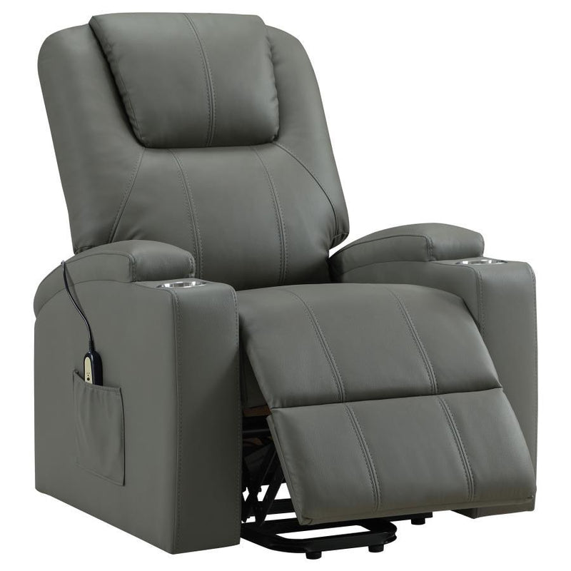Armstrong - Upholstered Power Lift Massage Recliner - JaxCo Furniture